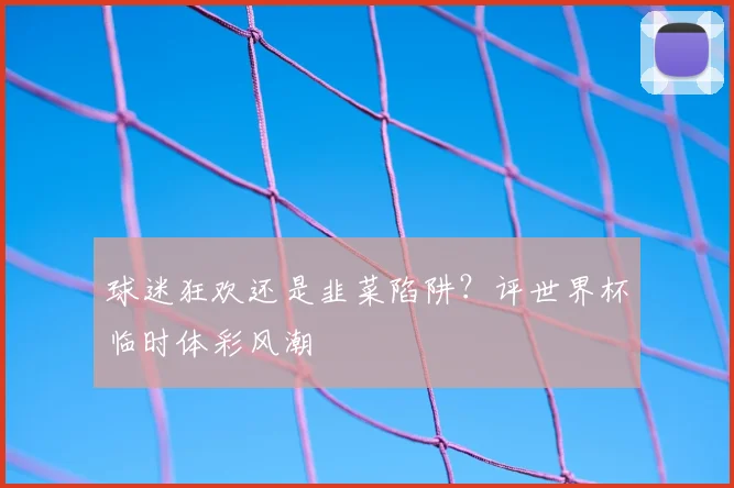 球迷狂欢还是韭菜陷阱？评世界杯临时体彩风潮
